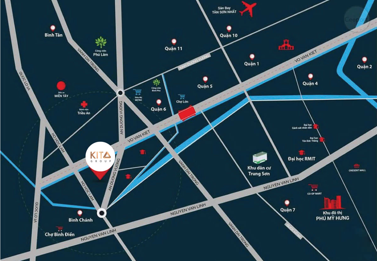 vị trí dự án ansan by kita