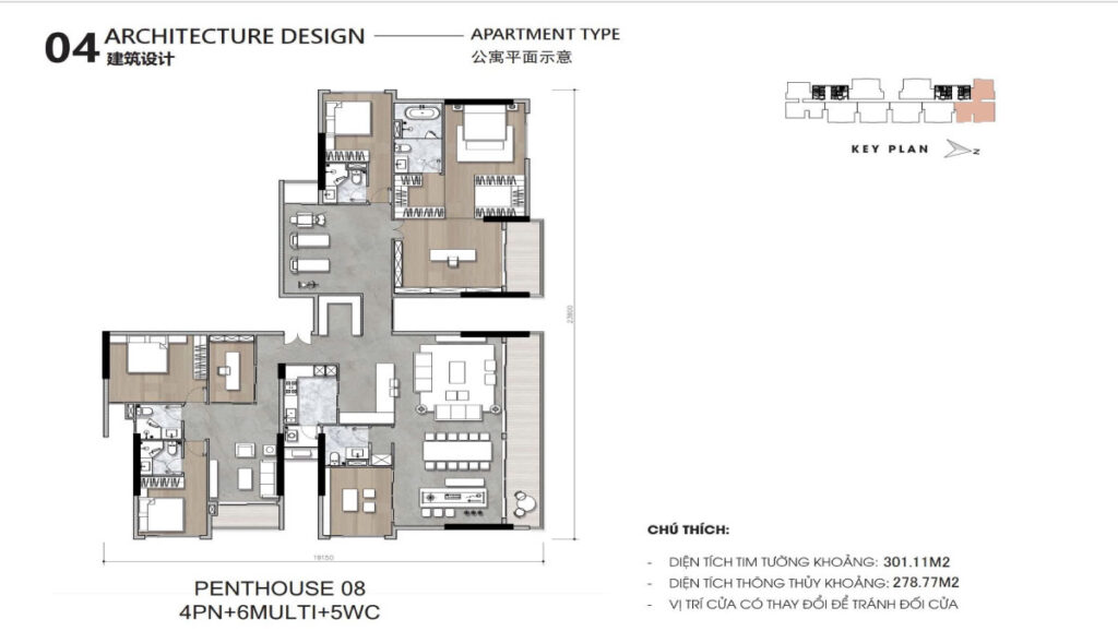 layout căn hộ penthouse dự án Ansana By Kita